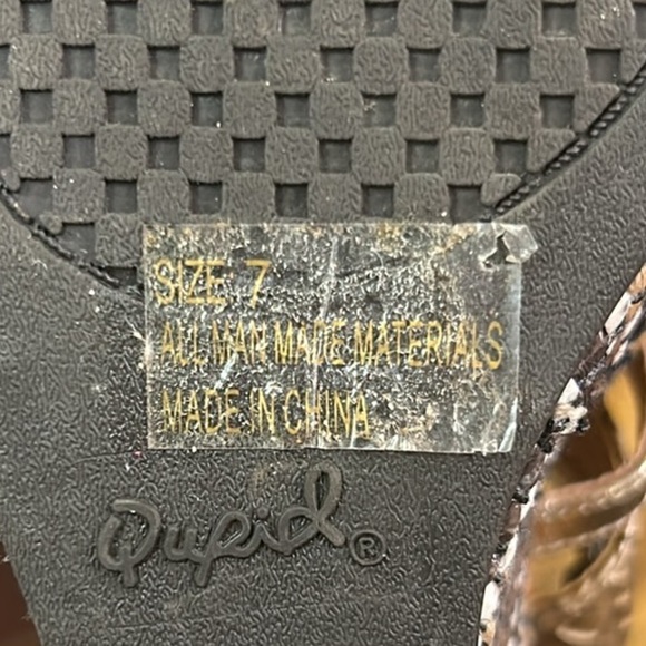 Qupid Platform Wedge Heel Sandals Size 7 - Picture 11 of 12